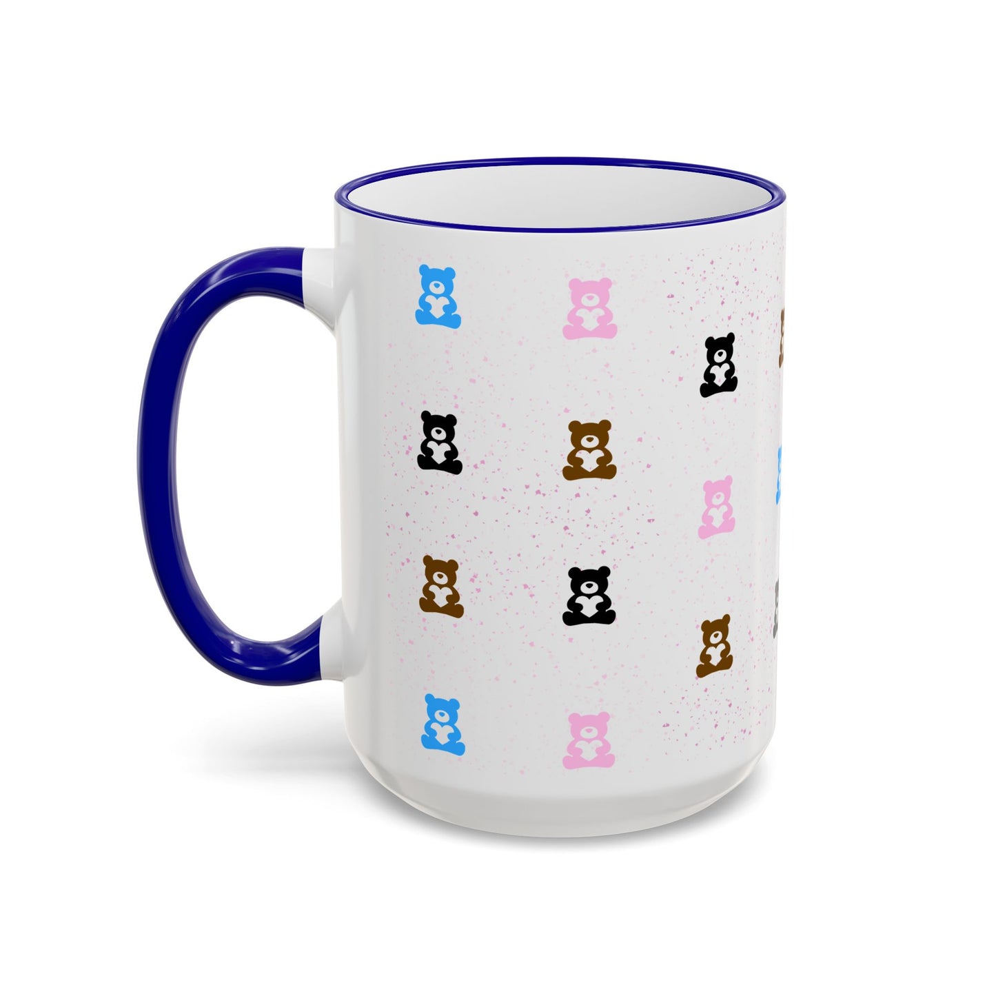 Valentine's Pastel Bear - Accent Rim & Handle Mug (11oz, 15oz)