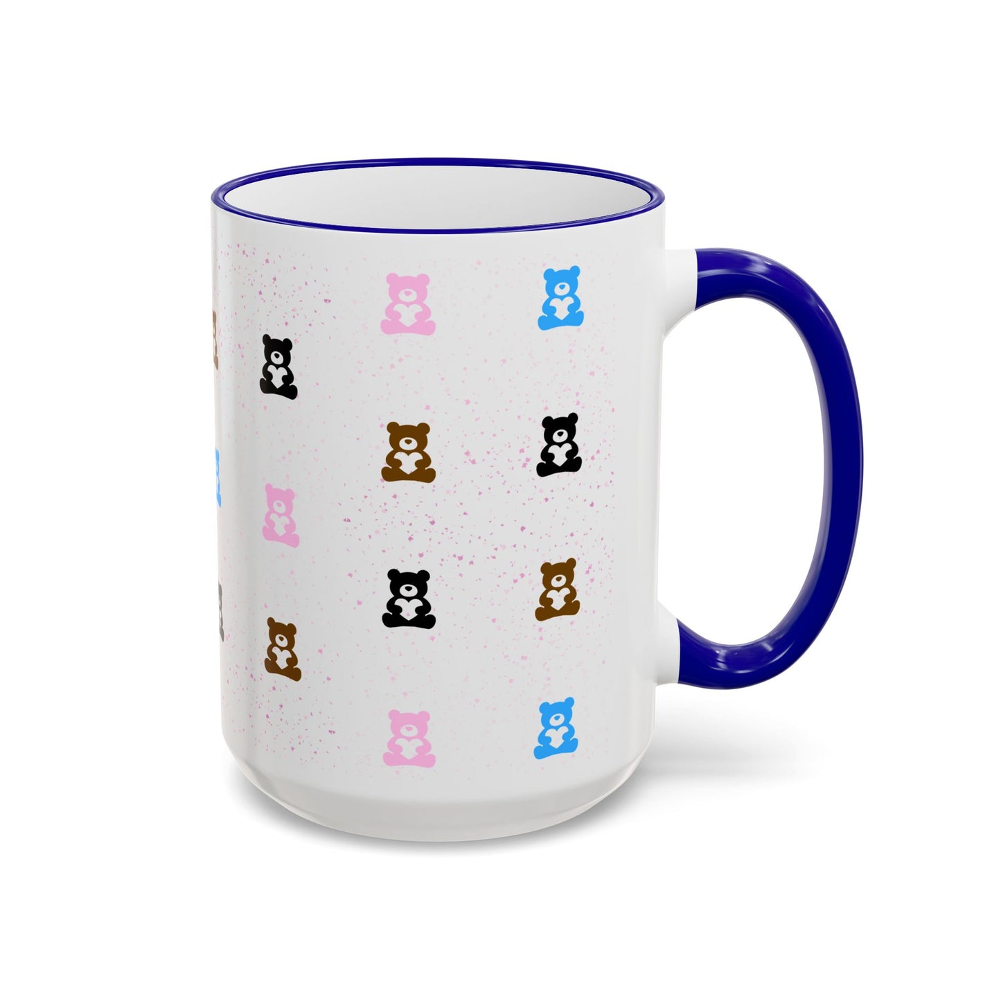Valentine's Pastel Bear - Accent Rim & Handle Mug (11oz, 15oz)