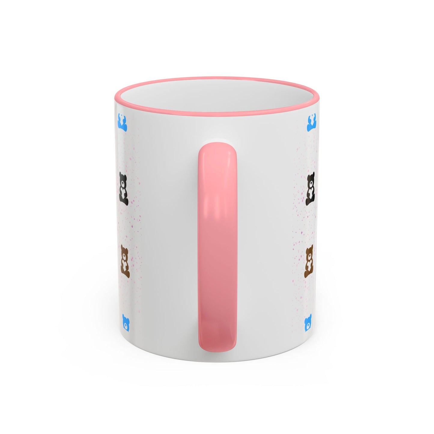 Valentine's Pastel Bear - Accent Rim & Handle Mug (11oz, 15oz)