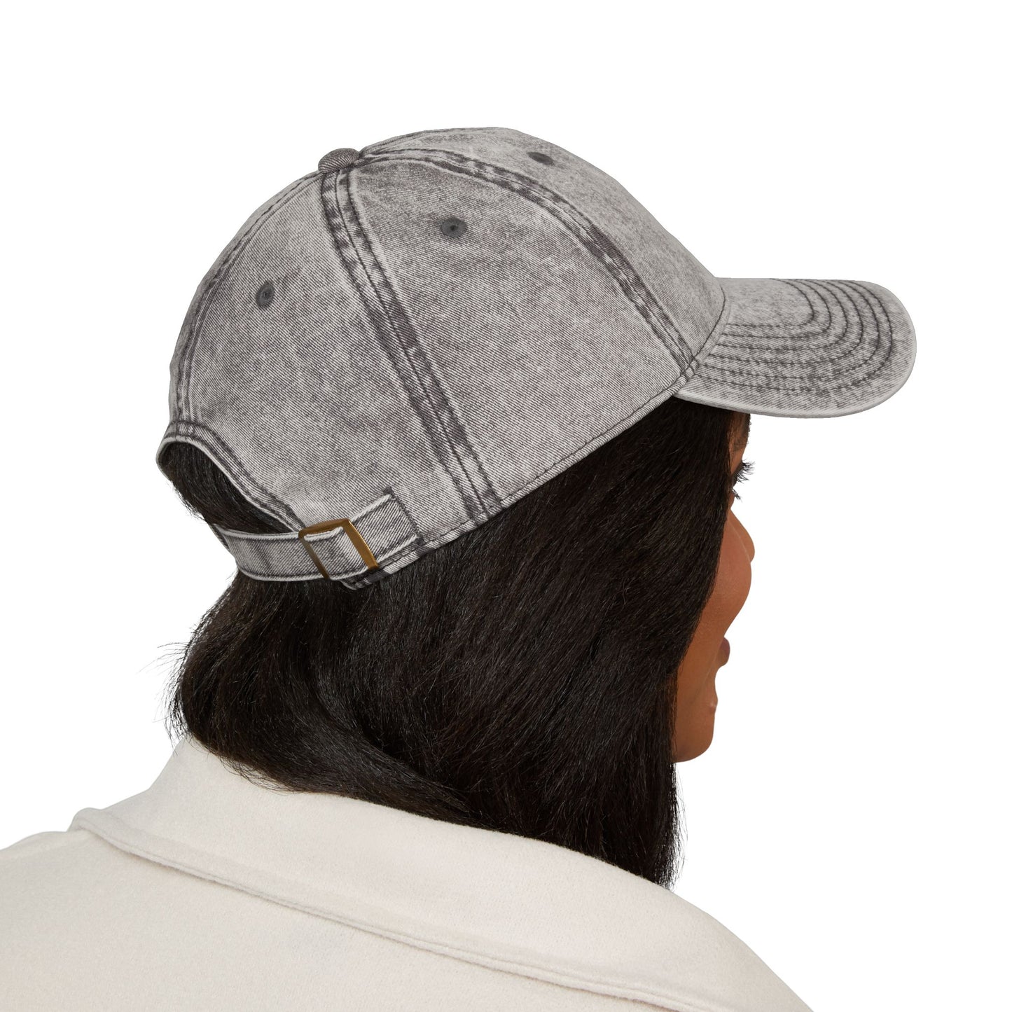 Embroidered Charcoal Vintage Cap
