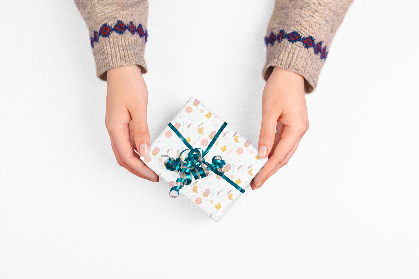 Pan Dulce & Cafecito Wrapping Paper (Glossy or Matte Finishes Available)