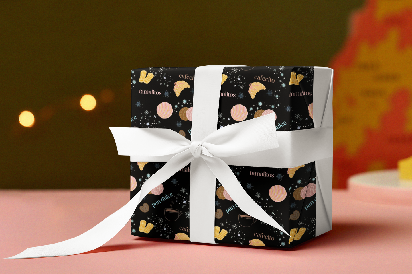 Pan Dulce & Cafecito Wrapping Paper (Glossy or Matte Finishes Available)