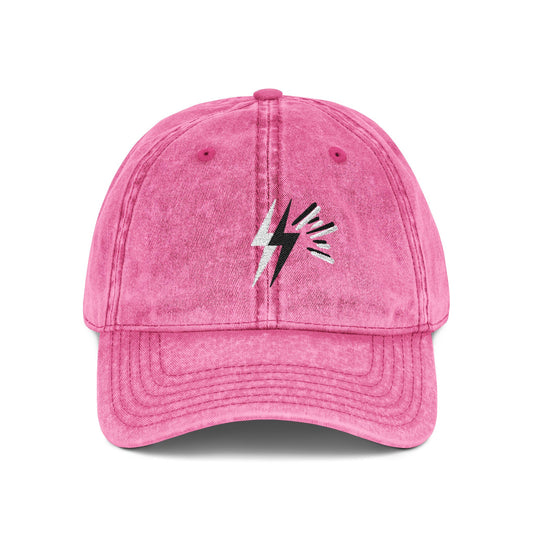 Embroidered Pink Vintage Cap