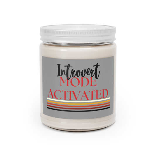 Gray Non-toxic Natural Soy Candle 'Introvert Mode Activated'