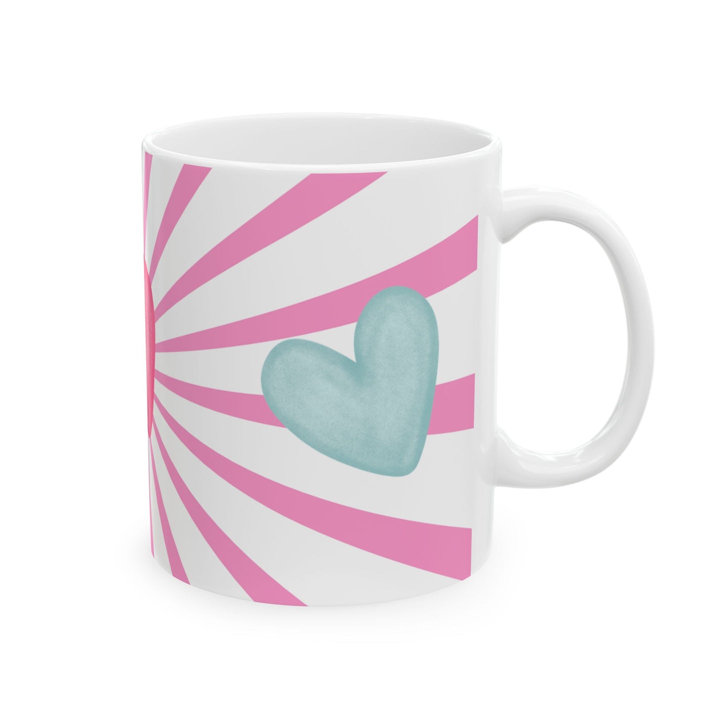 Pastel Hearts Ceramic Mug (11oz)