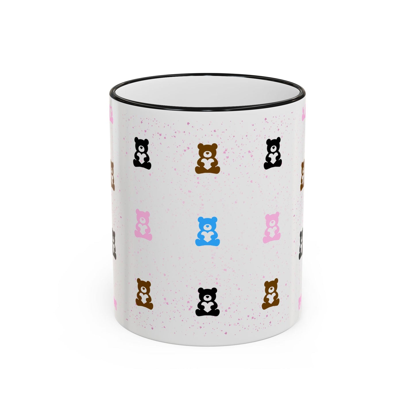 Valentine's Pastel Bear - Accent Rim & Handle Mug (11oz, 15oz)