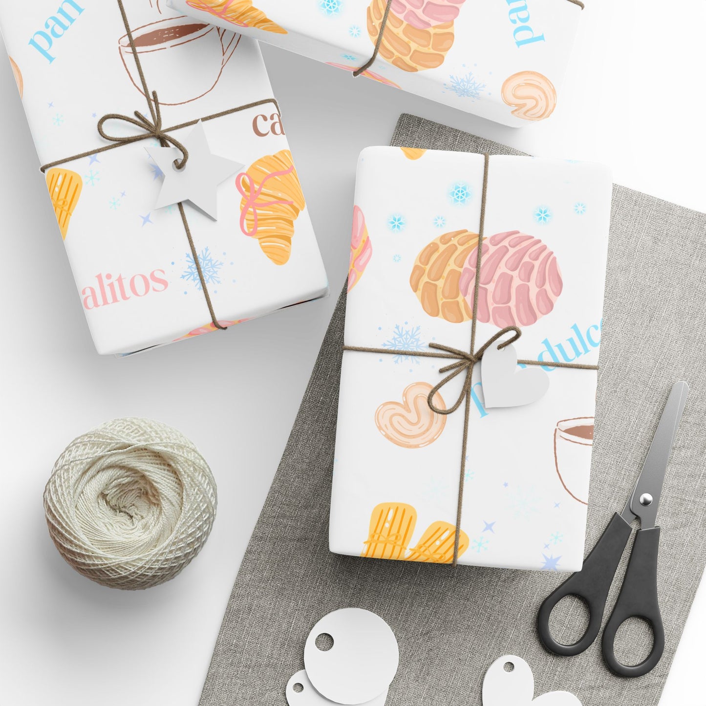 Pan Dulce & Cafecito Wrapping Paper (Glossy or Matte Finishes Available)