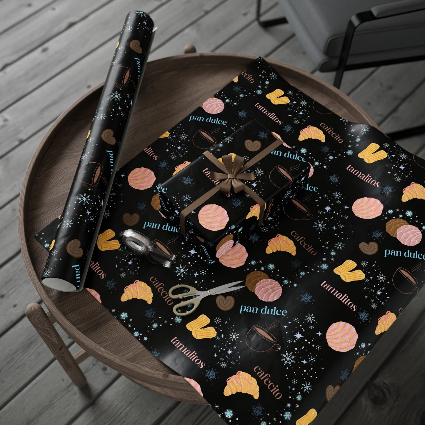 Pan Dulce & Cafecito Wrapping Paper (Glossy or Matte Finishes Available)