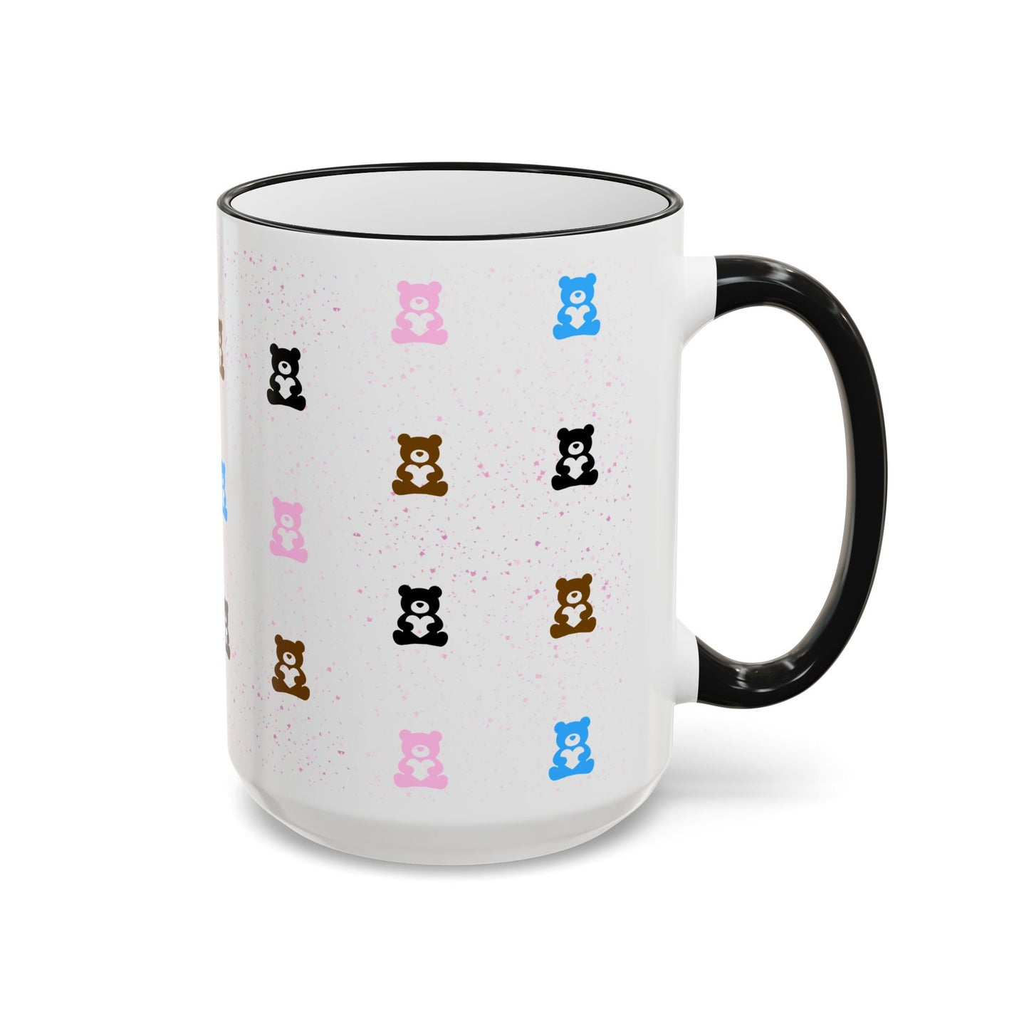 Valentine's Pastel Bear - Accent Rim & Handle Mug (11oz, 15oz)