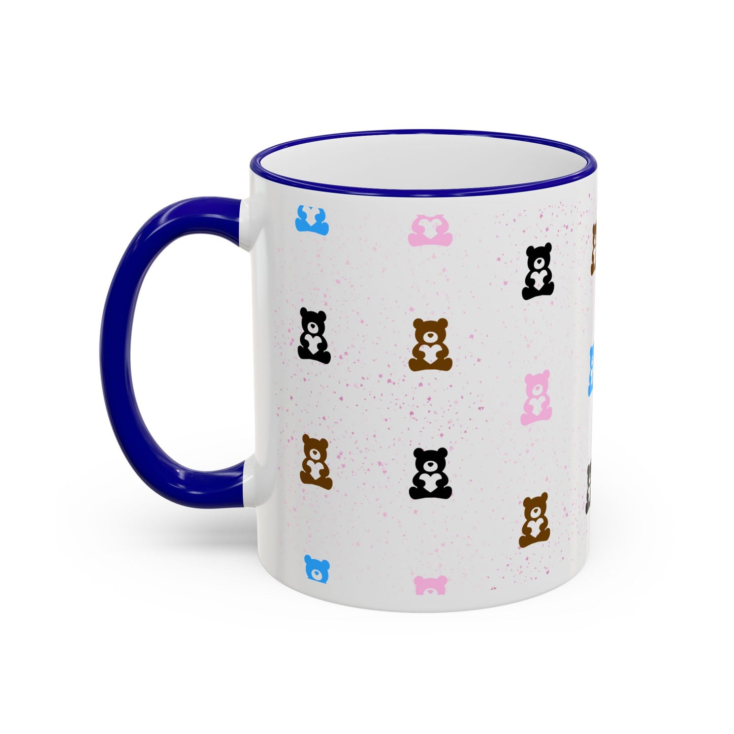 Valentine's Pastel Bear - Accent Rim & Handle Mug (11oz, 15oz)