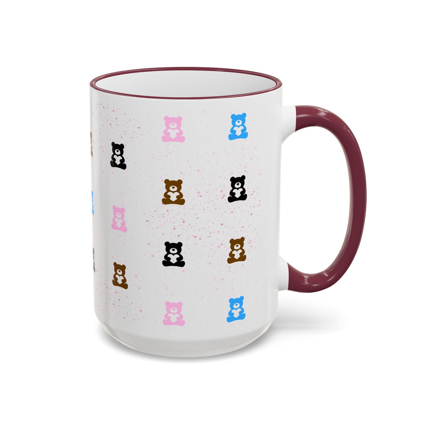 Valentine's Pastel Bear - Accent Rim & Handle Mug (11oz, 15oz)