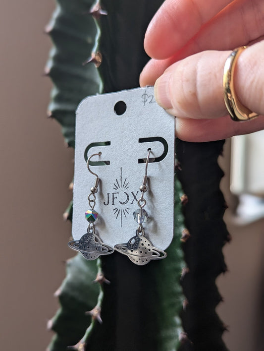 Saturn Stainless Steel Earrings